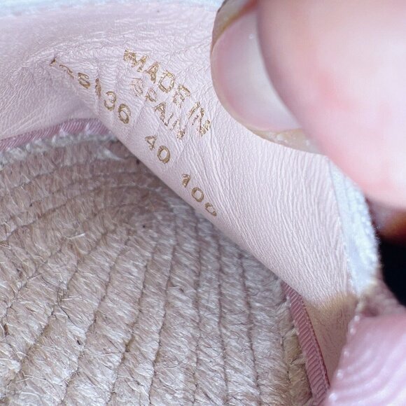 GUCCI INTERLOCKING G Platform Wedge ESPADRILLE Pink RIBBON TIE EU 40/ US 10 - Picture 11 of 12